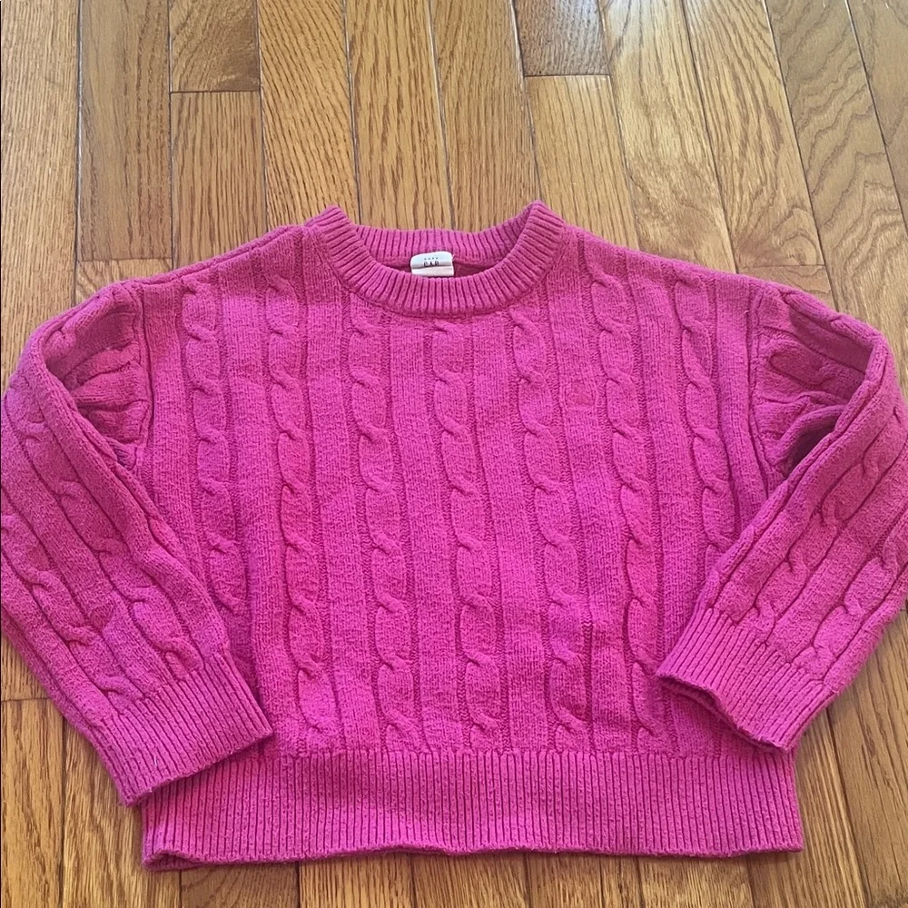 Baby Gap Pink Cable Knit Sweater 4 Toddler‎ 4T Casual Cozy Fall Winter Basic